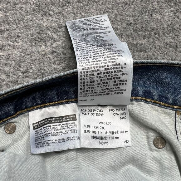 Levis 559 Mens Jeans Straight Leg Regular Fit Denim Lightweight 40x30 - Picture 7 of 10